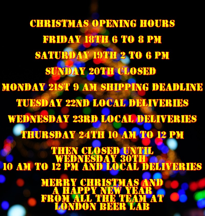 LondonBeerLab's tweet photo. Opening hours over next fortnight for click and collect and fridge raiding! New cargo bike will be out on the road provided much needed festive cheer around #Brixton #HerneHill #Clapham #TulseHill #Camberwell #Oval #Kennington #Dulwich #Battersea #Vauxhall https://t.co/tLVIltS4OA