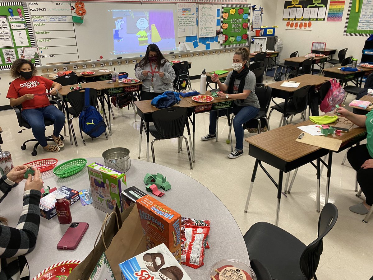 Mrs_Darden_'s tweet photo. Today, we sat in a circle and read out the bright spots we gathered over the month 🎄 Spots included funny moments, student successes, and team appreciation. Tears were definitely shed ❤️  it was a great way to head to break. #BetterTogether #IAmLucky @FEScomal https://t.co/7FEUnVCwQ3