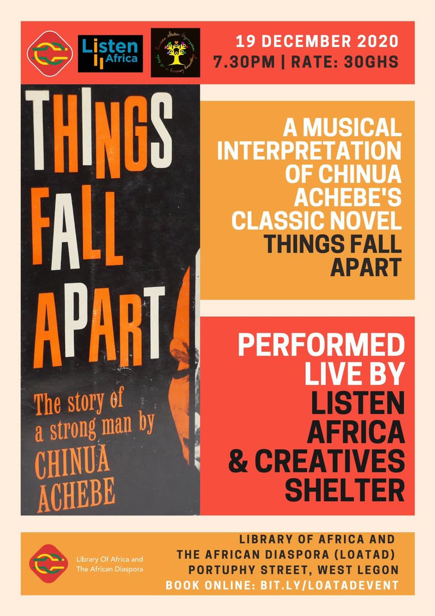 quaybamusic_'s tweet photo. Greetings guys! I'm excited to share with you that I would be performing with the @listen_africa team tomorrow 19th December, 2020 at the #ThingsFallApart Live Musical hosted by the Library of Africa and The African Diaspora @loatad_org.

Kindly make it a point to be there! https://t.co/y0h74fzrGi