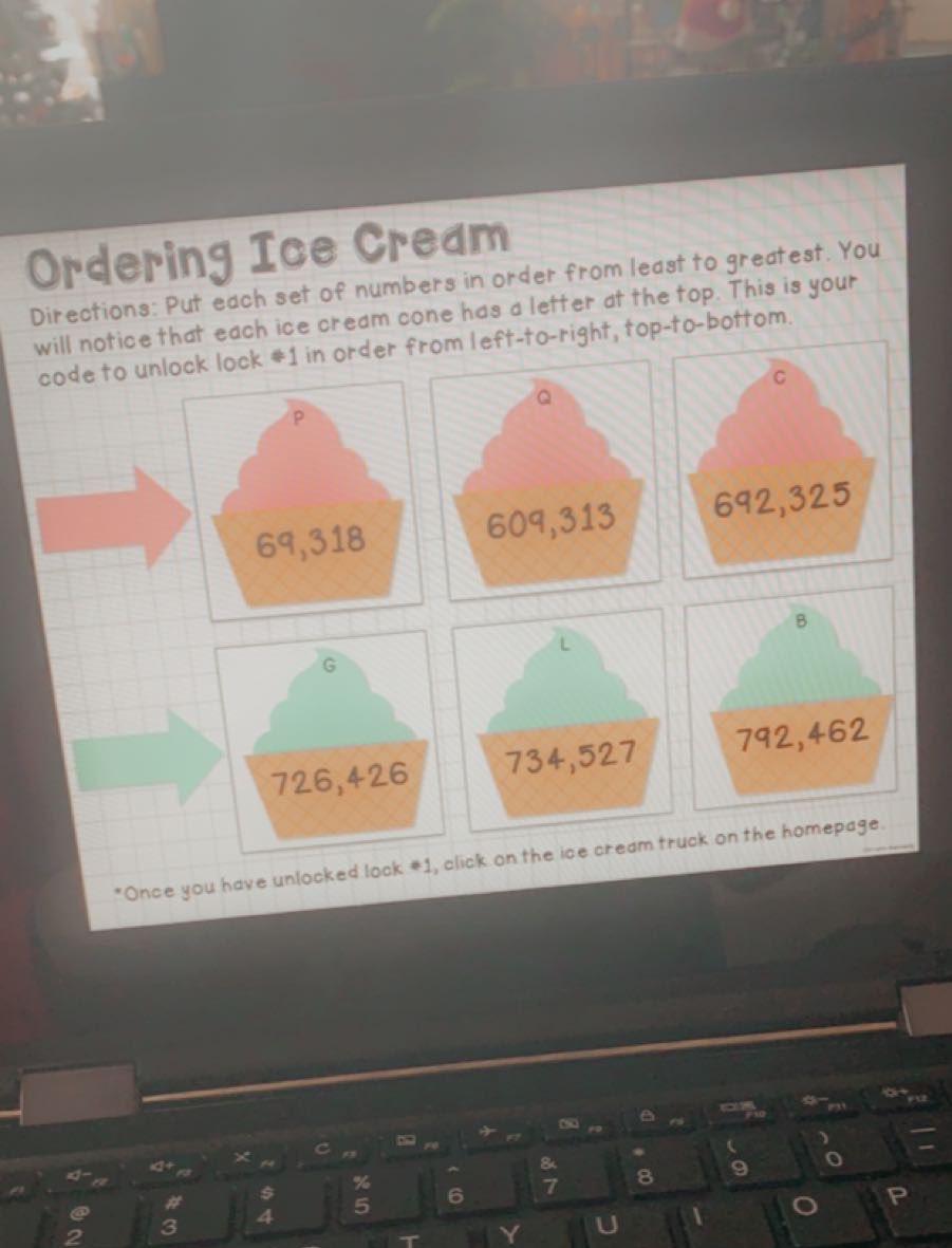 MissATieu's tweet photo. Ended our last math class before the holiday break with a virtual escape room! It took us 25 minutes to breakout and save the 🍦 shop! 👏🏼 So proud of my students for all their hard work! Can’t wait to see you in January!! @western_sec https://t.co/T7GRY0T7Am
