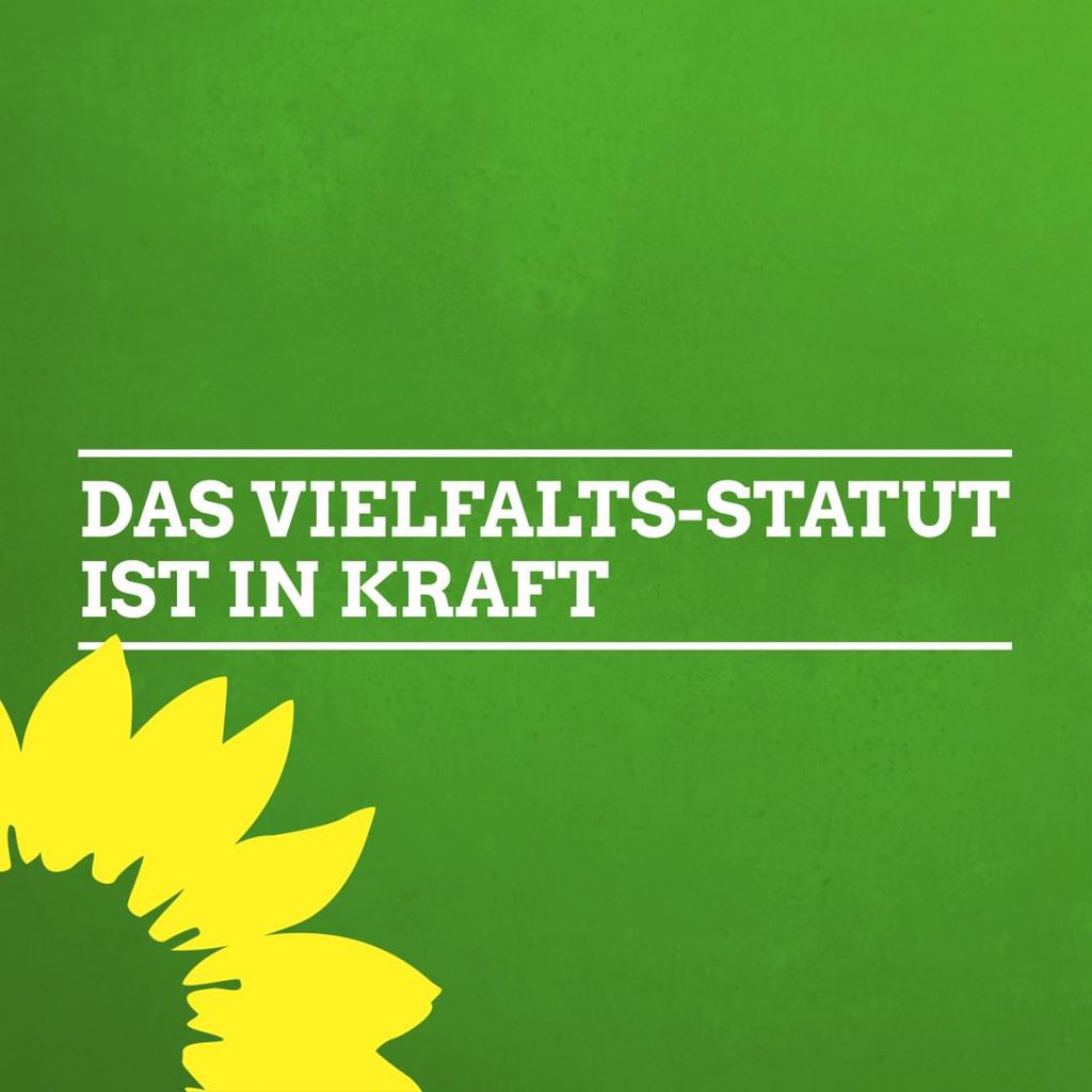 MiKellner's tweet photo. Jetzt ist es offiziell. Wir haben ein #Vielfaltsstatut. In der schriftlichen Abstimmung wurde es mit 90,73 Prozent angenommen 🎉 Das war die #dbdk20 https://t.co/iOuy3IyTW0