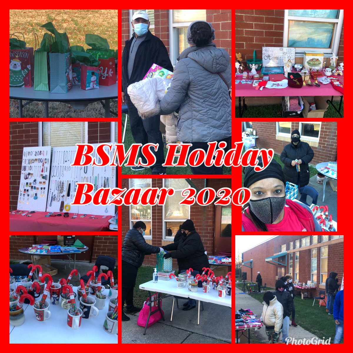 jhilledtech's tweet photo. BSMS has been spreading holiday cheer! We love our families! Check out our Holiday Bazaar where students were able to come pick out gifts for their families! We topped off our week having fun at our Virtual Dance Party with DJ Scratch! @PrincipalBSMS @BSMS_PGCPS https://t.co/L2xDr502JH