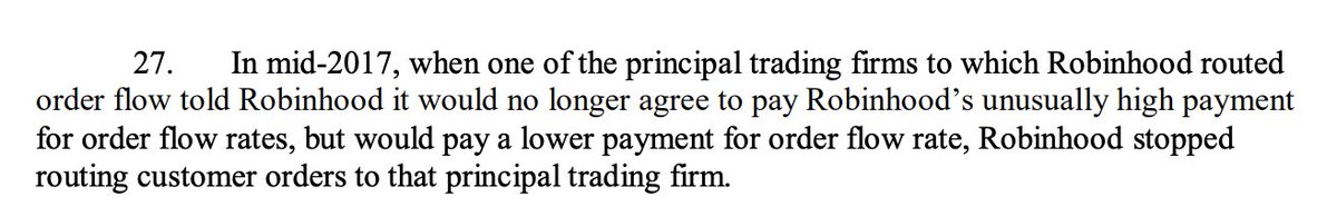 When one Wall Street firm said it would no longer pay Robinhood such high fees, Robinhood chose to stop sending trades to the firm, the SEC reports/4