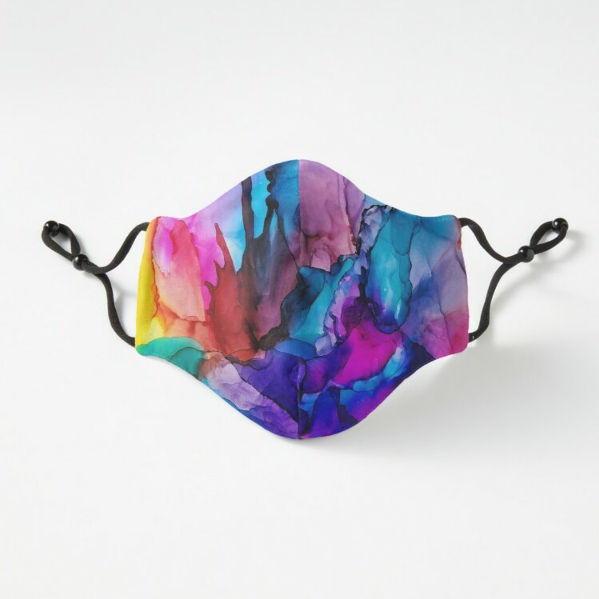 Healing_Inks's tweet photo. Complicated but Colorful! Created with alcohol ink. Pictured on a 3 layer fitted face mask. Available on many products. See Redbubble account in bio. #facemask #fluidart #fluidpainting #alcohol #alcoholink #artistsontwitter #abstractart #abstractpainting #artforsale #redbubble https://t.co/zPz2WM91Tx
