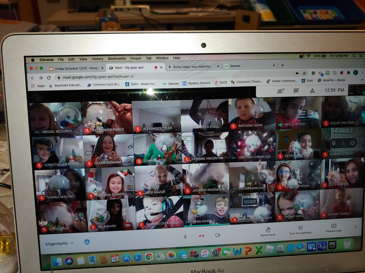 Our virtual holiday party was a success!! Loved having some fun with these kiddos today.  They deserve it after this crazy year!!