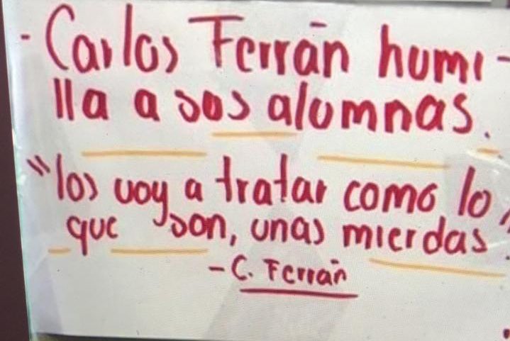 MujeresELD's tweet photo. Carlos Ferrán Martínez fue denunciado en múltiples ocasiones en el tendedero de la Ibero @AcosoIbero https://t.co/Uymsi8G8MY