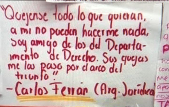 MujeresELD's tweet photo. Carlos Ferrán Martínez fue denunciado en múltiples ocasiones en el tendedero de la Ibero @AcosoIbero https://t.co/Uymsi8G8MY