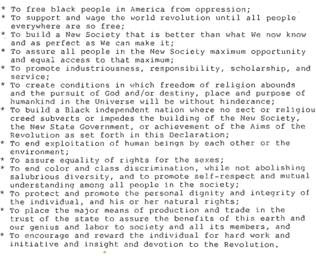 The RNA produced a "Declaration of Independence"
