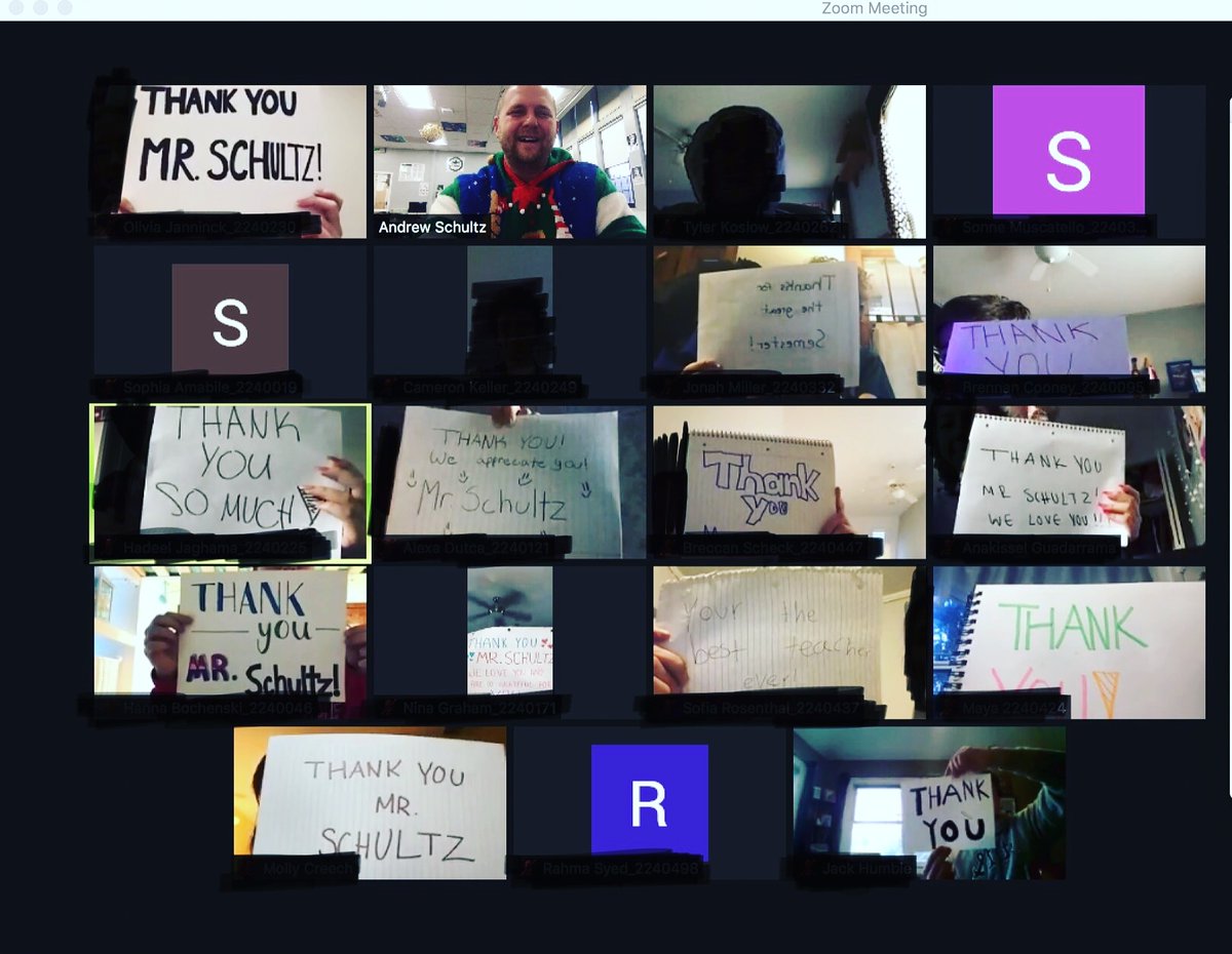 CoachSchultz23's tweet image. My 6th period freshmen class was acting a bit strange this morning and then surprised me with this heartfelt gesture. Love them!
