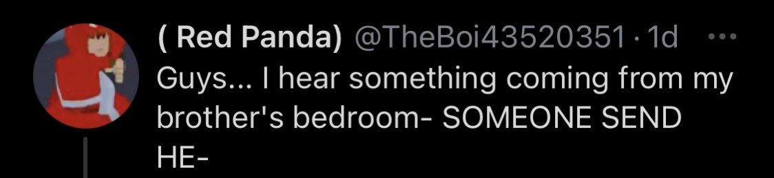 NGngorg's tweet image. Submitted by: me 
Edited context: red panda fucking dies