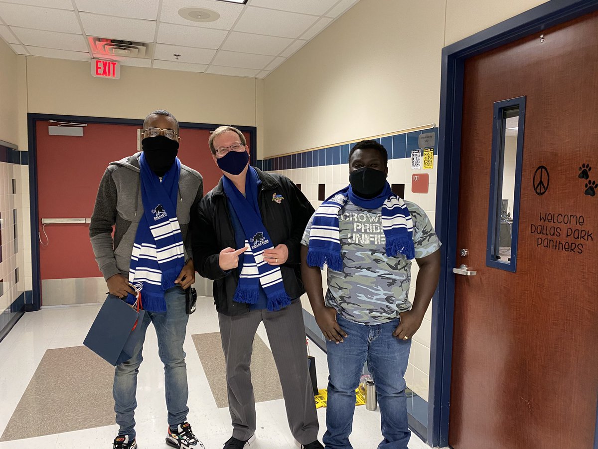 It was a pleasure to spread Christmas cheer to our Dallas Park staff today as we <a href="/CoolKidzRock3/">Shanel Robinson</a> delivered these special gifts to keep warm! Go Panthers!