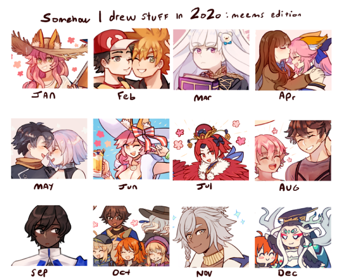 Looking back at my art this year I almost exclusively drew fgo LMAOOO. I promise to simp even harder for tamamo next year ? 