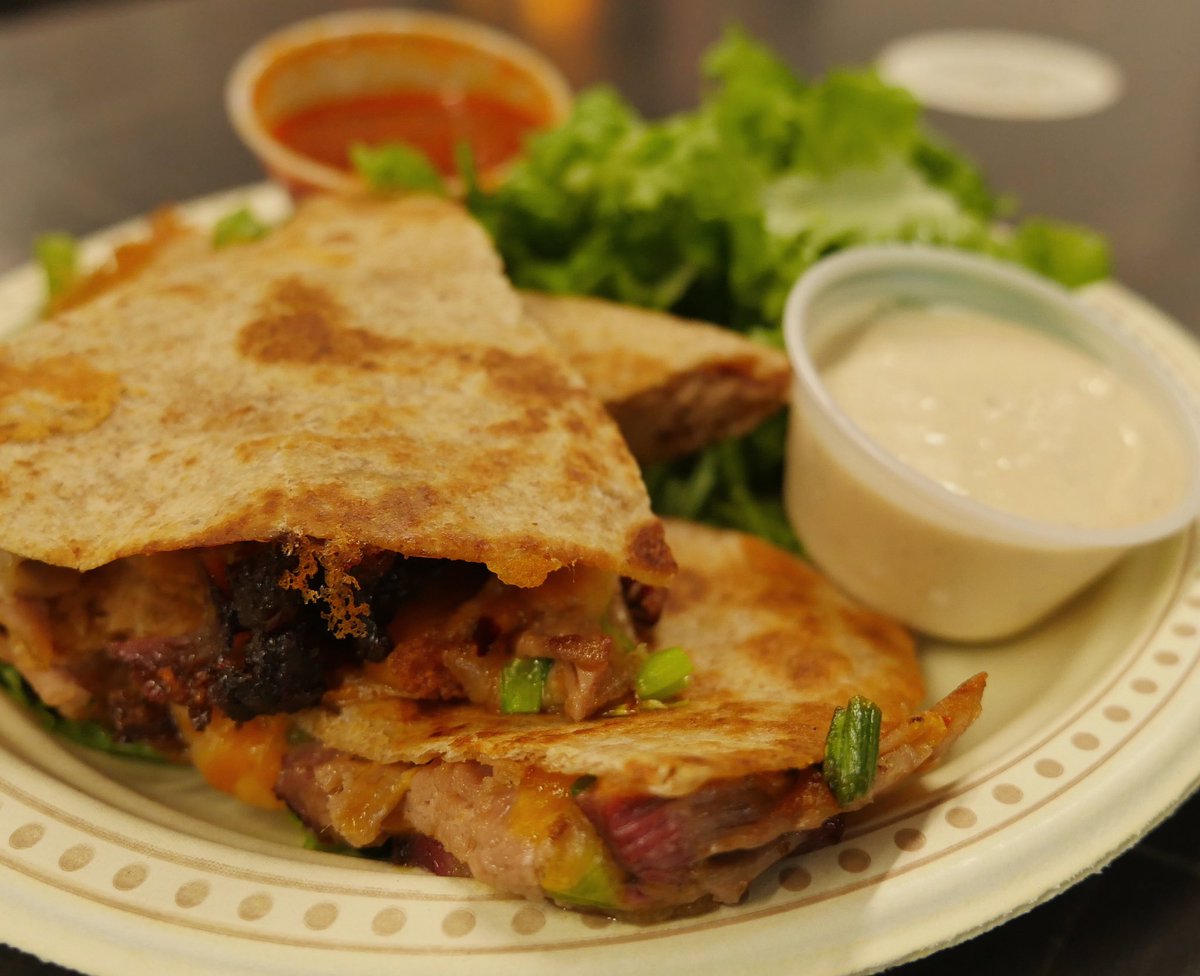 YYCBarbecue's tweet photo. Wrap up our delicious pulled pork in a flour tortilla with cheddar cheese, jack cheese, green onions and diced jalapeños for our classic pulled pork quesadilla. Served with a side of salsa and sour cream!
#supportlocalyyc #yycbarbecue https://t.co/0nbOcfrM7n