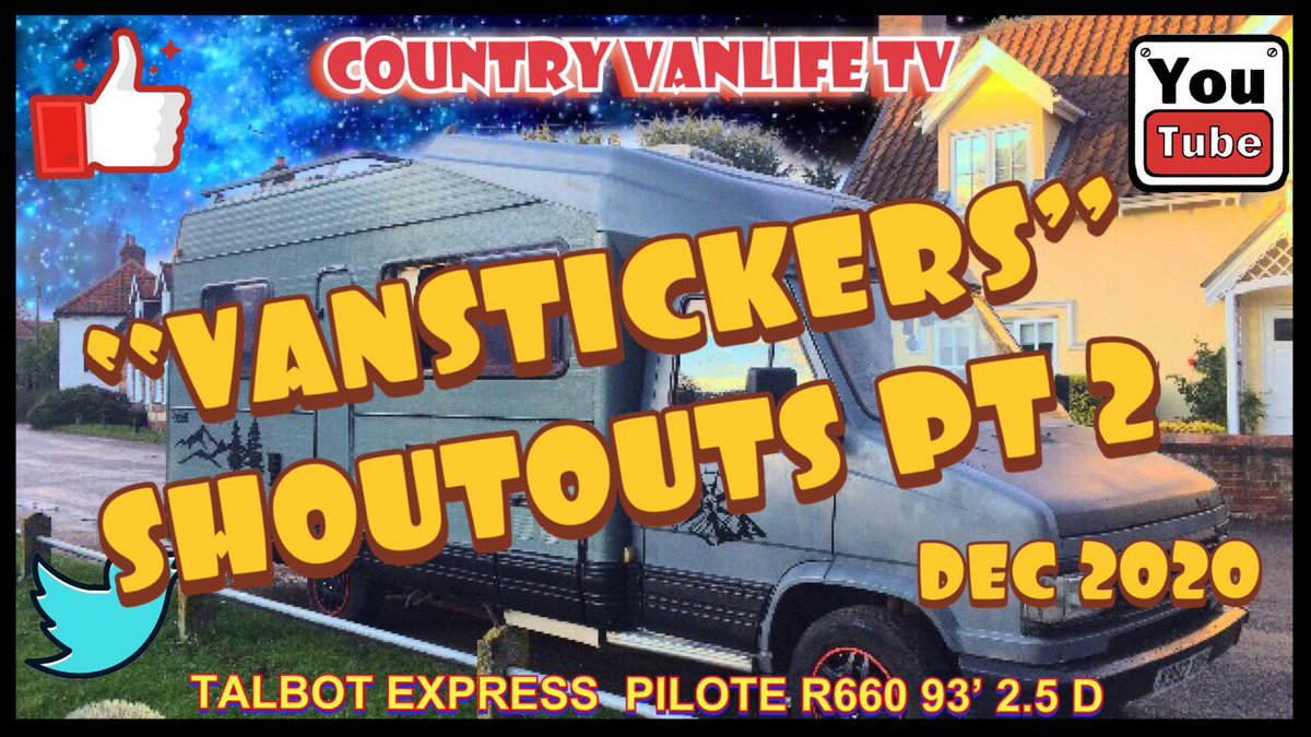 CountryvanlifeX's tweet photo. USA UK VanLife ShoutOuts Stickers Swap Pt 2 #vanlife #shoutout #supportvanlife πππβΆοΈβΆοΈπβ€οΈ. HERE βΆοΈ. https://t.co/xqJuYm2vUm via @YouTube #supportvanlife #vanlife #mindset #wellbeing @CountryvanlifeTv https://t.co/k5sNsiYVQO