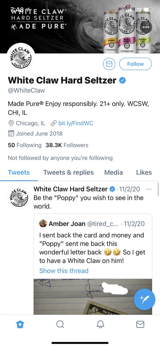 shann_doyle's tweet photo. @vizzyseltzer @WhiteClaw I mean why not🤷🏽‍♀️ #DeClawtheClaw #Sweeps https://t.co/s18knaBVk5
