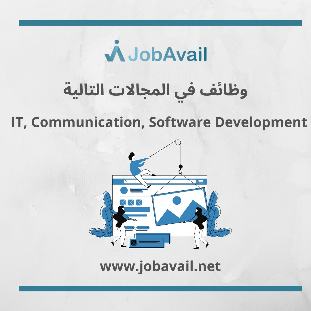 job_avail's tweet photo. IT, Software Development Jobs:
https://t.co/pFr9TX2OO6
#JobAvail #jobs #careers #hr #marketing #design #jordan #egypt #ksa #uae https://t.co/uxK44PRP0M