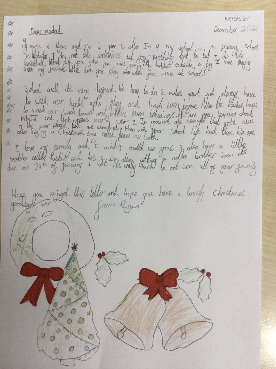 OldburyPark's tweet photo. Here are more letters to care homes from Year 5 https://t.co/ZAdHARq1kO