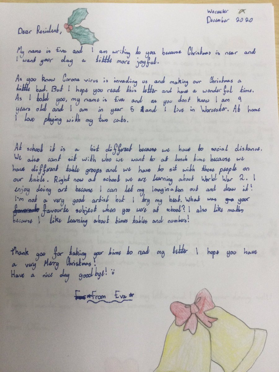 OldburyPark's tweet photo. Here are more letters to care homes from Year 5 https://t.co/ZAdHARq1kO