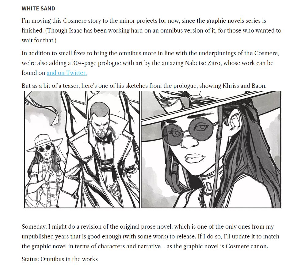 To be part of a project by the great @BrandSanderson and working under the art direction of the amazing @IzykStewart is one of the best things that has happened to me lately ?
So I hope you all enjoy the prologue for the White Sand graphic novels as much as I enjoyed drawing it