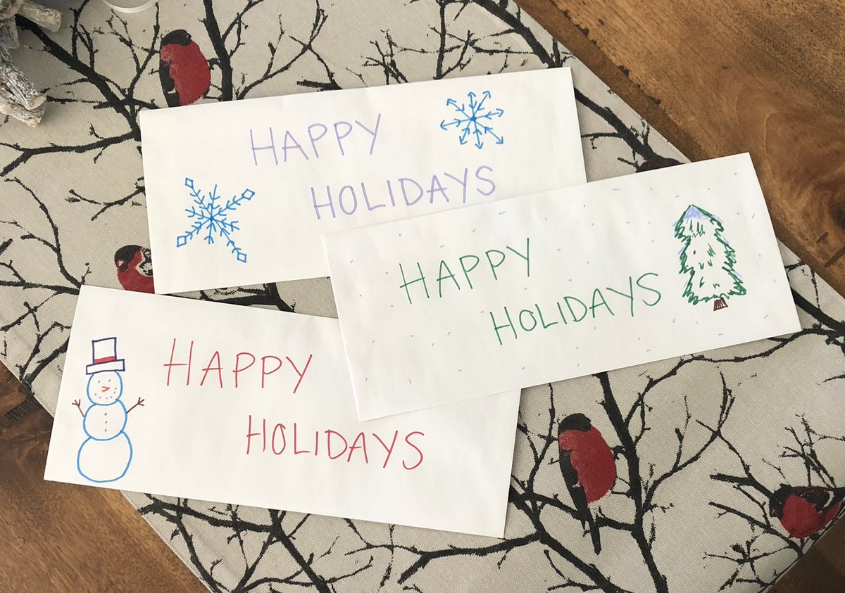 msbowyer1's tweet photo. Students in Ms. Bowyer’s class, @MsColbourne’s class and @MrBurnsGr4’s class spent the week writing holiday letters to seniors that will be dropped off at Hillsdale in Oshawa tomorrow. I am so proud of the thought and love that went into these letters. @DDSBatHome5to6 @DurhamDSB https://t.co/v8Ju3sM7su