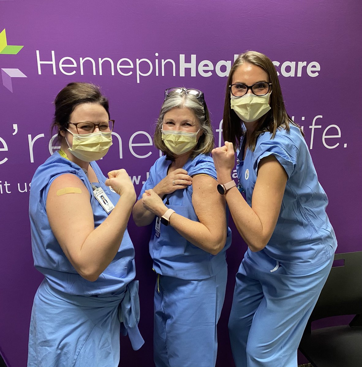 HennepinHC's tweet photo. ⁦@HCMC_Burn⁩ fights for the lives of their patients every day. Why are these professionals getting #ourbestshot? “It’s the beginning of the end! I want to be  part of history - and protect my kids and those who can’t get the shot.” Thank you! ⁦ https://t.co/C1rwhArqRI