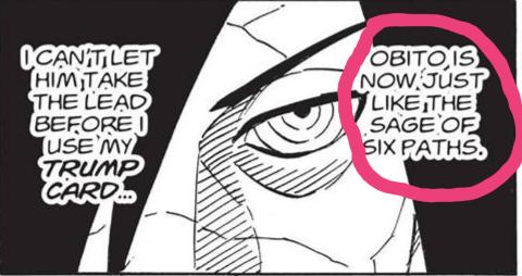 En devenant son Jinchuuriki, Obito est staté comme ayant un pouvoir équivalent à celui du fondateur des Shinobi, le Rikudo Sennin Otsutsuki Hagoromo.