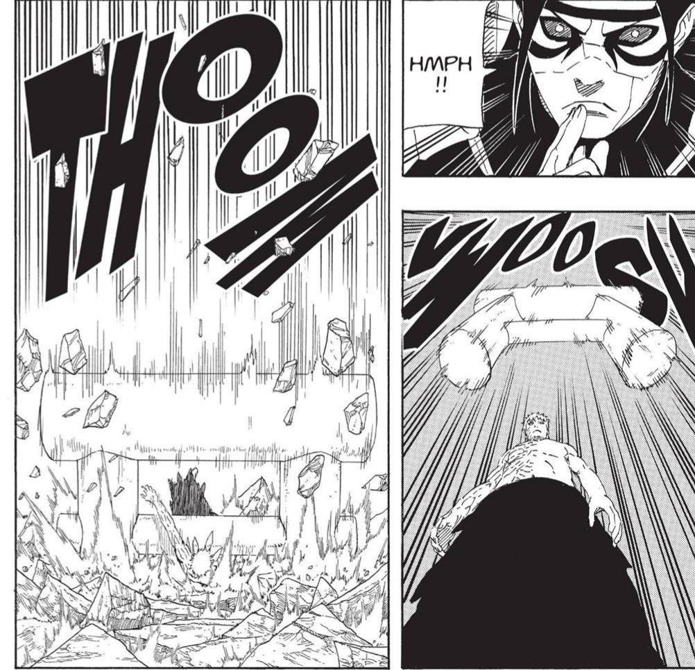 Comme lorsqu'Obito détruit en un instant le Senpo Myoujinmon de Hashirama qui avait neutraliser le Juubi.