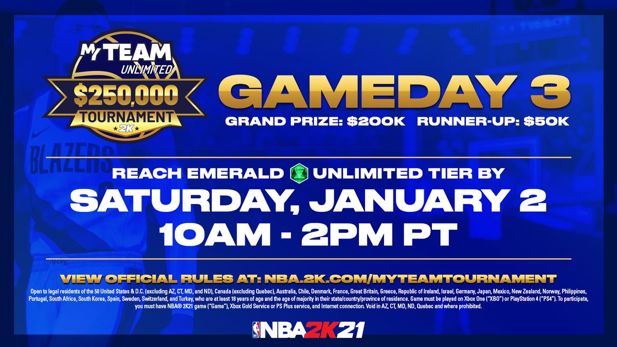 Nba 2k21 Myteam Gameday 3 Of The 250k Myteam Tournament Is Happening This Saturday Drop Your Twitch Channels If You Re Streaming Full Rules T Co Vuh6hyd2fe T Co Dmimfyhpif