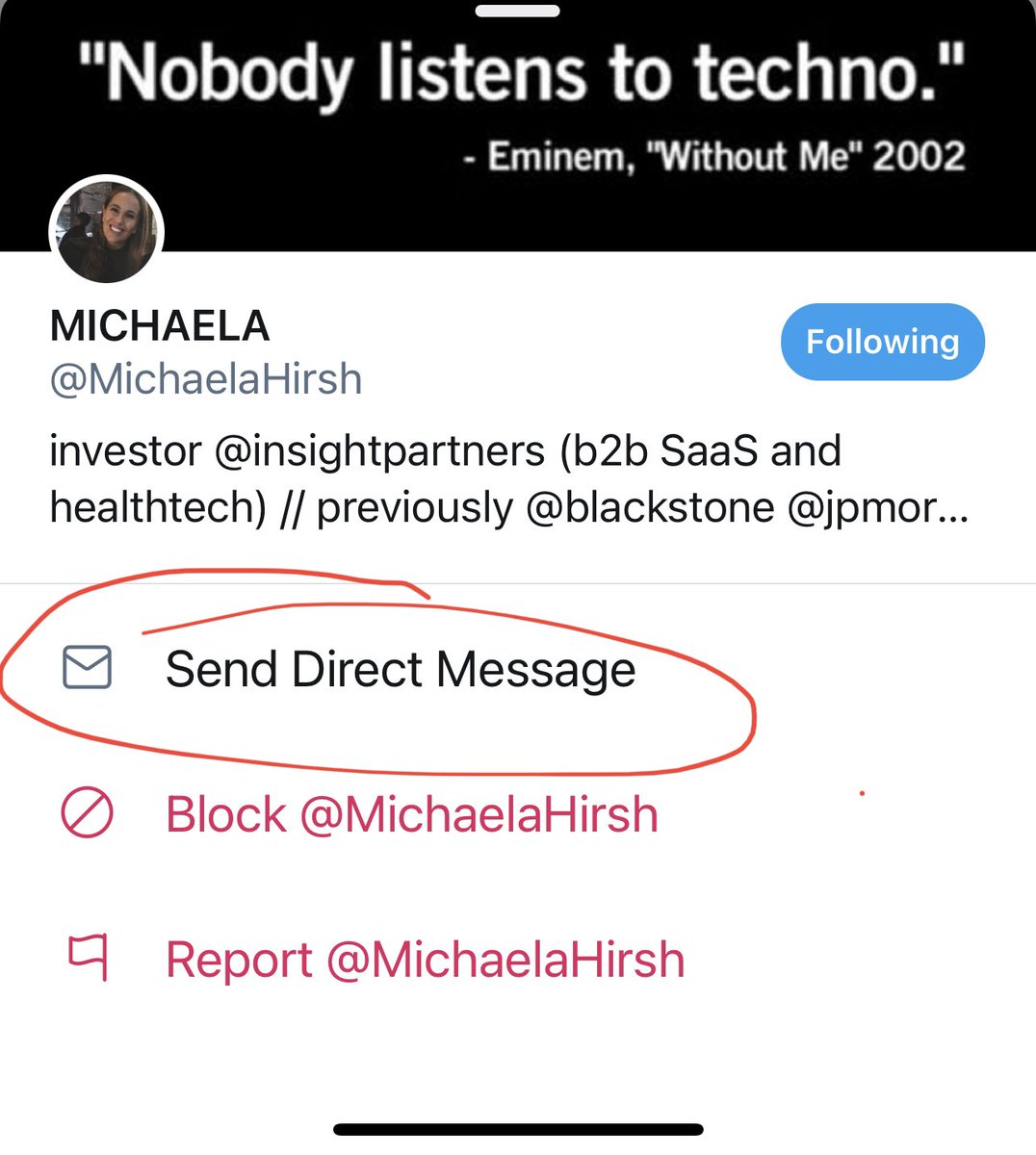 6/ And while Twitter DMs are far from best-in-class messaging, they are *much* more tightly integrated into Spaces. Only takes one click on an avatar and one click on Send Direct Message.