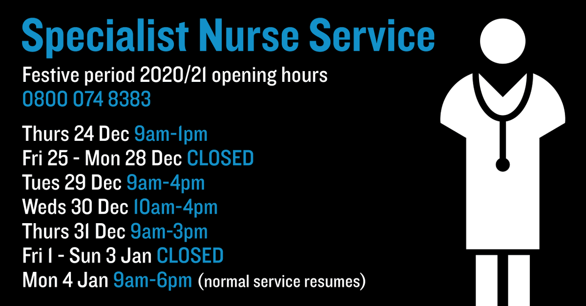 For anyone diagnosed with prostate cancer, or supporting someone who has, Christmas can be a difficult time. 🎄 

As we head into a festive period unlike any other, this year may be especially hard.

Our Specialist Nurses are here for you this #Christmas. 💙👇