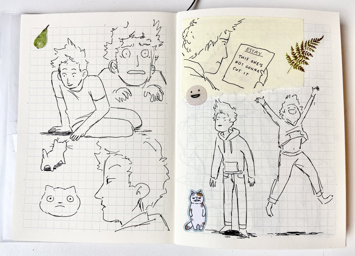 i haven't been on social media much lately but i do have a lot of sketchbook pages i can post from my sketchbook i started back in august ✨ a lot more pages to come! 