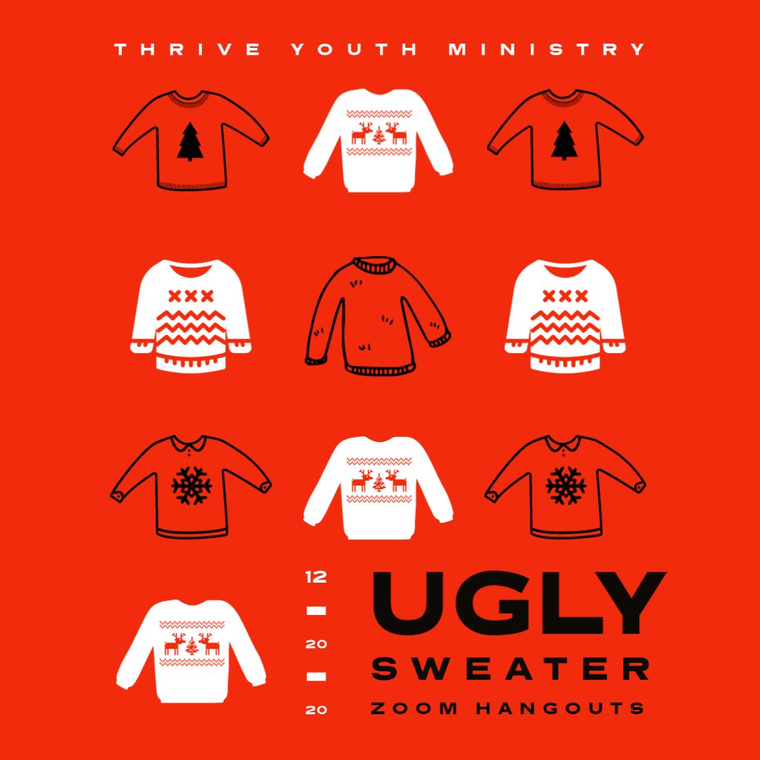 wcc_thrive's tweet photo. We want you to show off your ugly Christmas sweaters on Sunday during our zoom calls! #uglychristmassweater https://t.co/ckXsgqkHoi