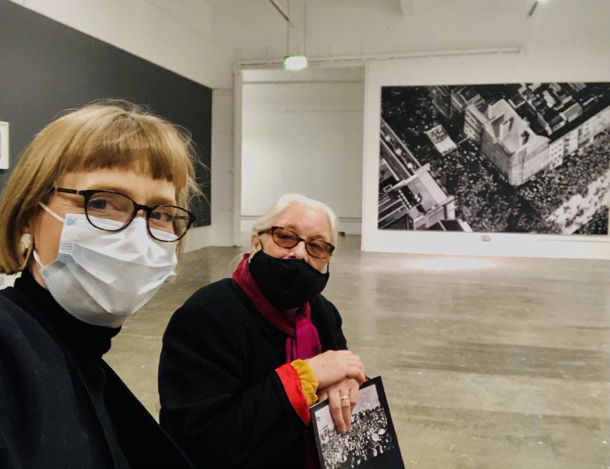 joygerrard's tweet photo. Tomorrow is last day of my solo exhibition @goldenthreadg - Belfast. Open 11-4. We had hoped for an extra day in January, but the new NI lockdown has stopped that. It’s been wonderful to have installed and opened the show. #putittothepeople #joygerrard #protestcrowd https://t.co/cWHwwaeaib