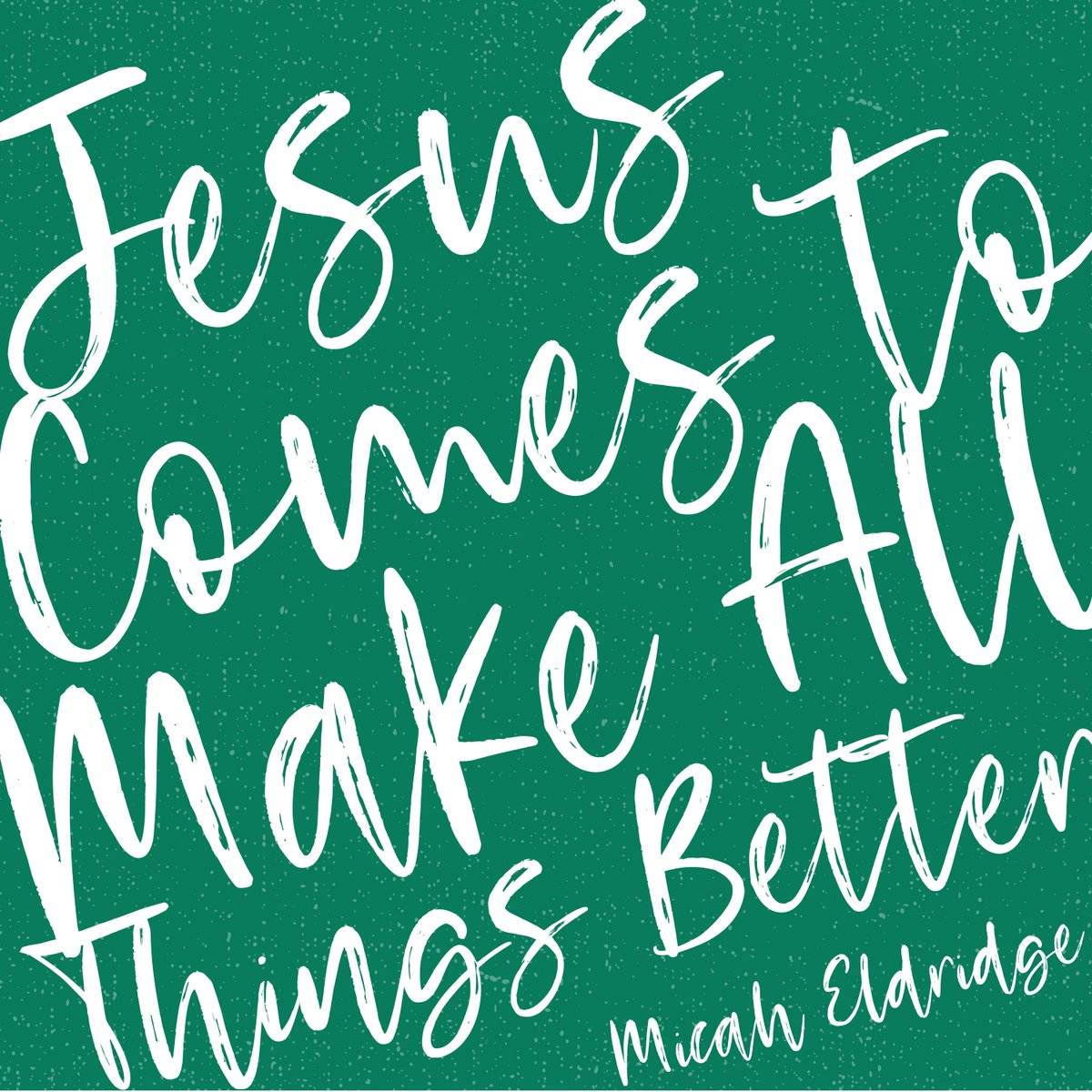 LifegateOmaha's tweet photo. "Jesus comes to make all things better" - Micah Eldridge https://t.co/gYzlN1lWJi