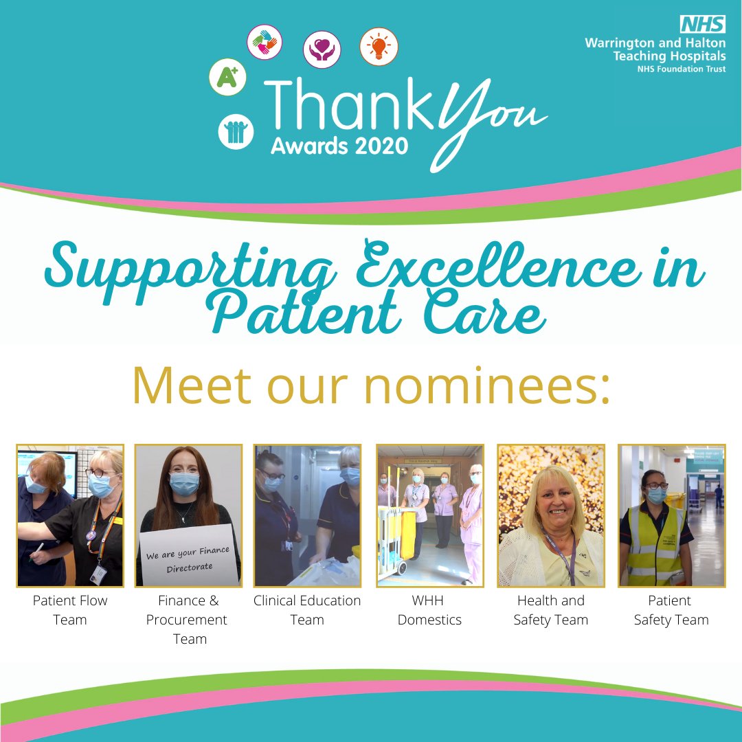 NorthCandMNHS's tweet photo. Our sixth award is for Supporting Excellence in patient care βοΈ
The finalists are: Patient Flow Team, Finance & Procurement Team, Clinical Education Team, WHH Domestics, Health & Safety Team and Patient Safety Team #WHHTYA2020 https://t.co/TRTmo9xKg9