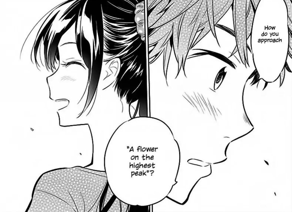 a thread on Kanokari, and the parallel between Chapter 13's "morning glory" story and the progression of Kazuya and Chizuru's relationship [manga spoilers, of course]: