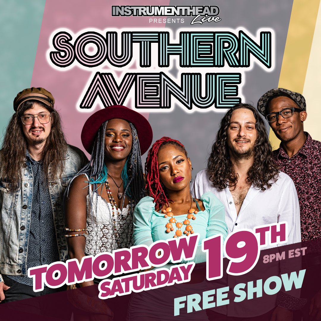 Tomorrow night at 7pm CST, tune in for a free show from the Grammy nominated @SoAveMusic. Join us on instrumentheadlive.com for an electrifying live show from the boundary-breaking Memphis group. As always, we appreciate your support of live music and the arts!