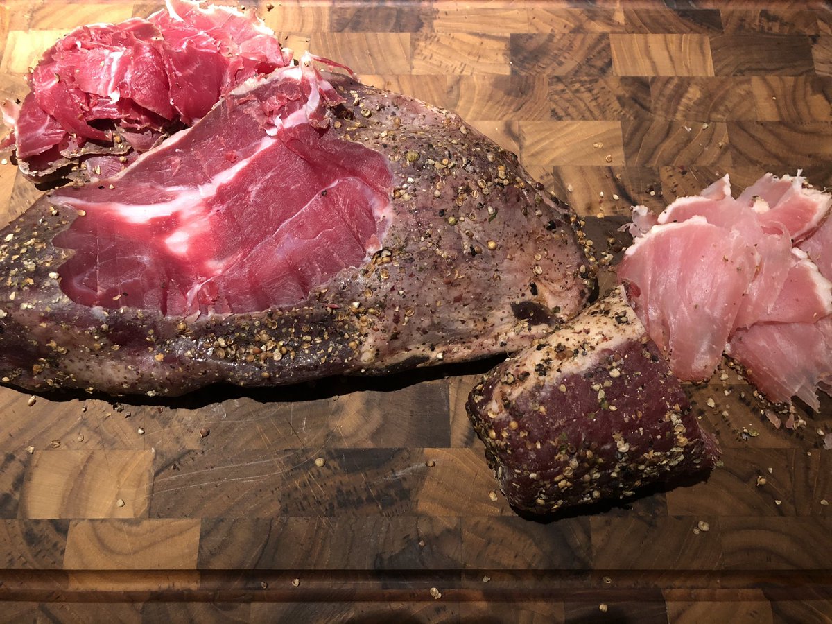sigrunda's tweet photo. Culinary news from #Iceland: Roberto Tariello is an Italian living in Iceland. He makes the best salami I know- yes, compared to Italian produce. He’s made lamb prosciutto for Xmas but lonzo etc is part of his usual offer! https://t.co/20Czbjhl3Y