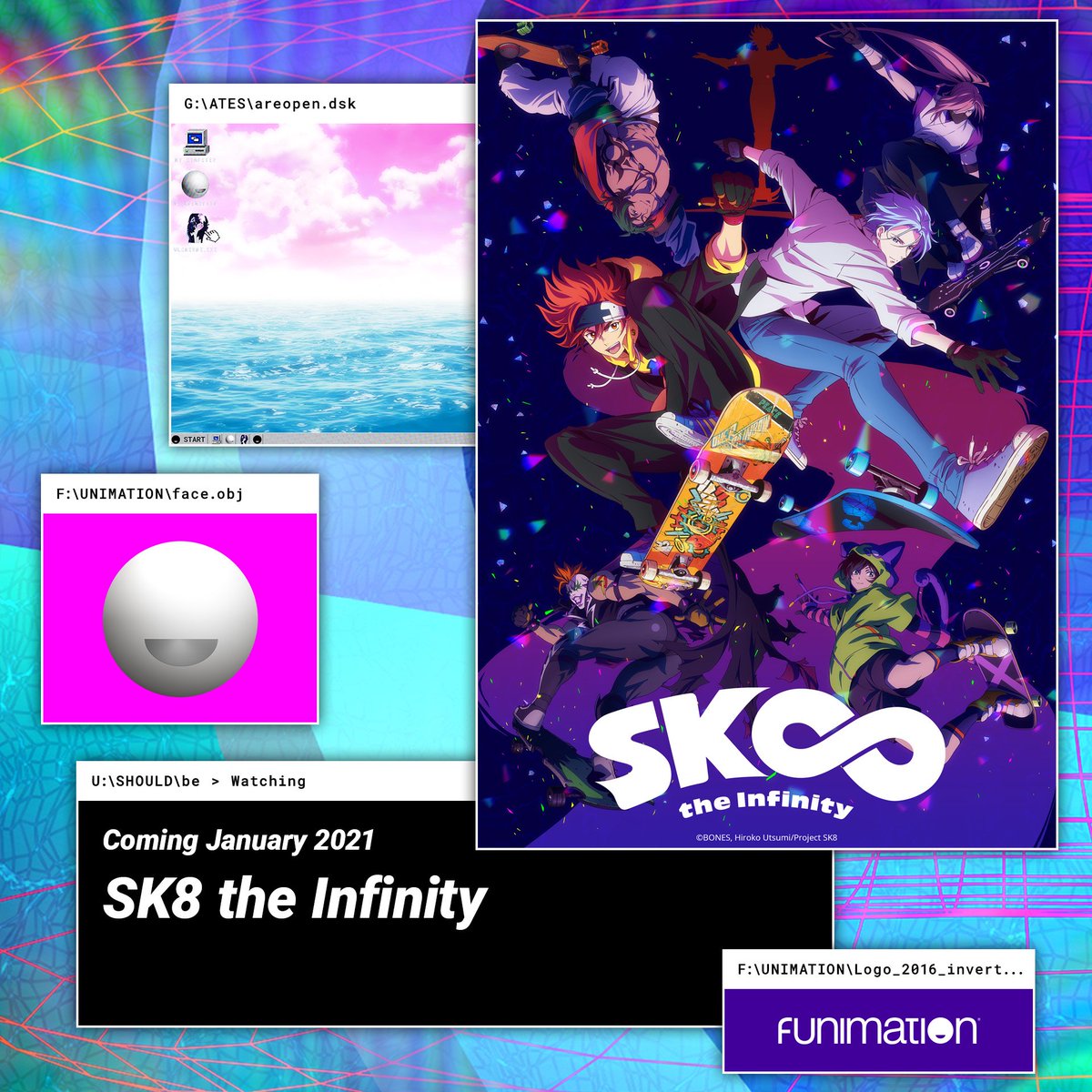 Original Skating Anime SK8 the Infinity Announced by BONES, Director Hiroko