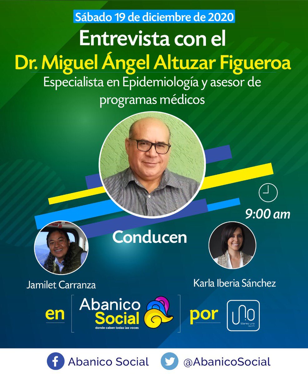 AbanicoSocial's tweet photo. La aplicación de las dos primeras vacunas contra el Covid-19 generan preguntas que merecen respuestas. Los esperamos este sábado en la conversación de @karlaiberia y @JamiletCarranza con los especialistas @InmunoUAM y Miguel Altuzar, así como el diputado @cesarmoralesn. https://t.co/UGsEqCRS5X