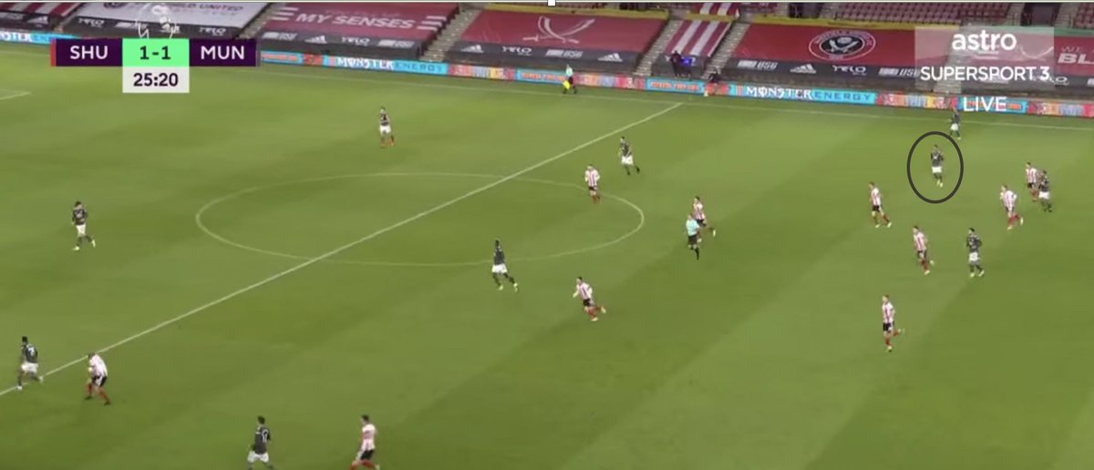 5. Equalizer. Rashford’s bending run here was fantastic. As soon as Lindelof receives — he delays slightly then goes in front of the CB.His touch was excellent: allowed him to control the ball and finish well.