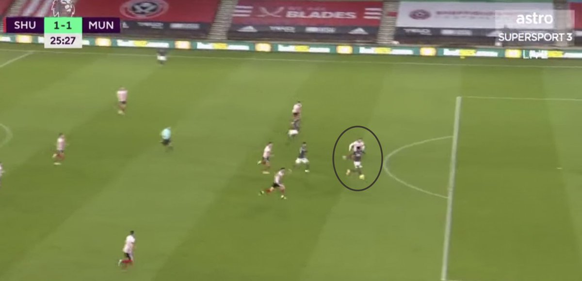 5. Equalizer. Rashford’s bending run here was fantastic. As soon as Lindelof receives — he delays slightly then goes in front of the CB.His touch was excellent: allowed him to control the ball and finish well.