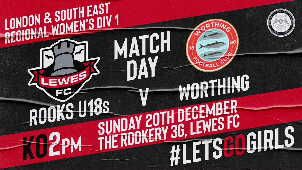 The U18s are at home again this Sunday as they take on <a href="/WorthingFCWomen/">Worthing FC Women</a> at 2pm. Good luck to @rookette6 and the youngsters. Live updates from the game as ever!🔴⚫️🔴⚽️