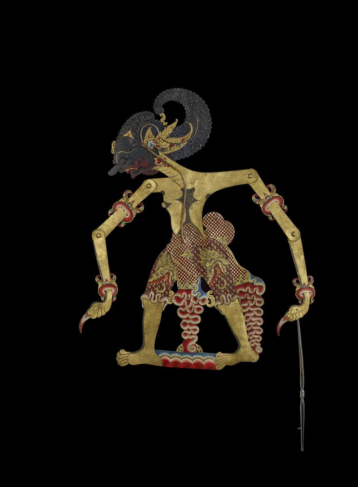 83. Shadow Puppet of BimaThe Bima puppet's black face expresses inner calm and serenityVillains were colored red, for vindictiveness and cruelty