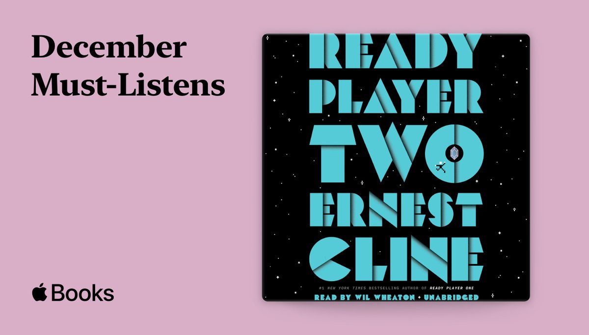 RT @PRHAudio: Congratulations to Ernest Cline for READY PLAYER TWO, read by Wil Wheaton! https://t.co/lhbMvNbeGK