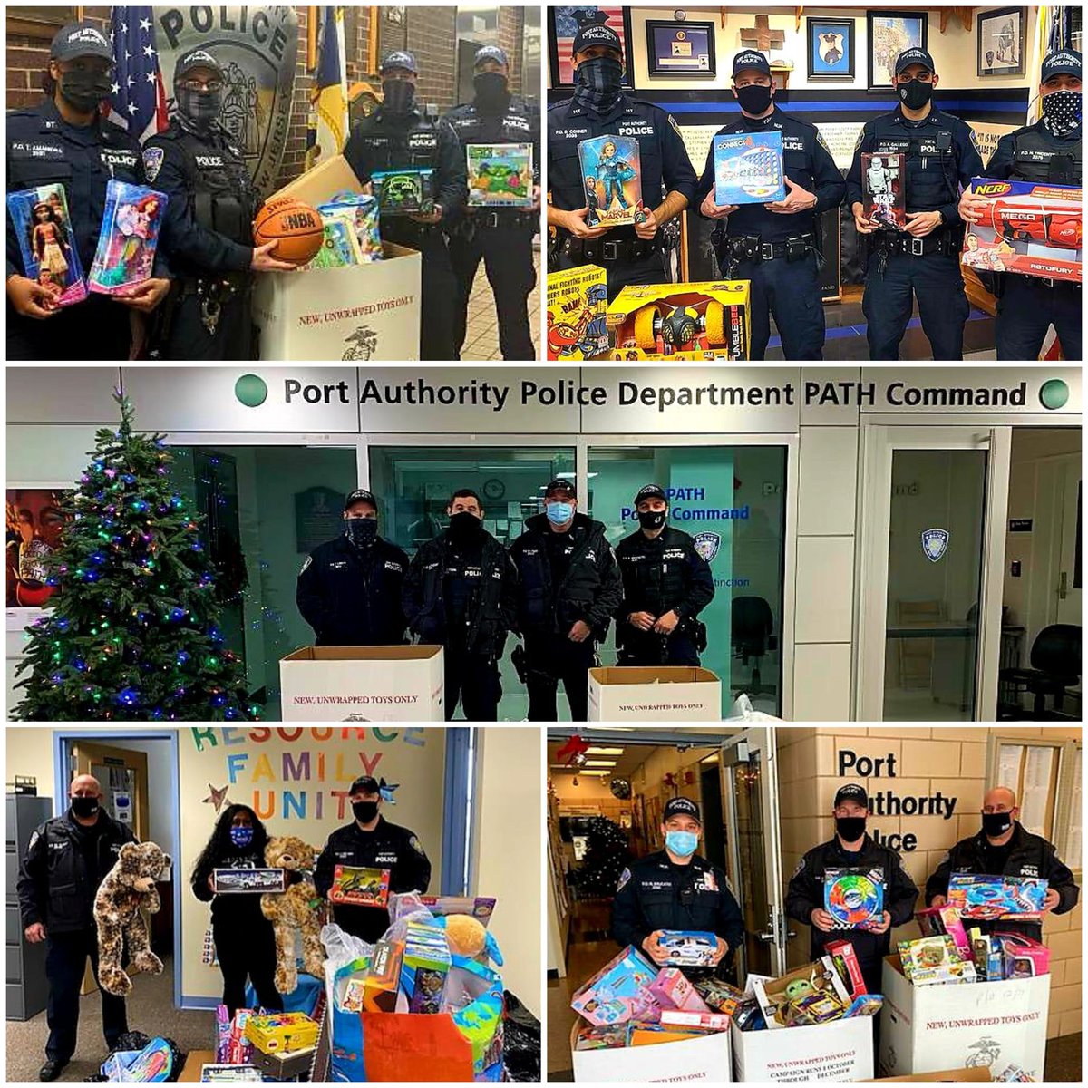 PAPD911's tweet photo. 12/18; The Port Authority Police Department Marine Corps Association began its deliveries of Toys For Tots toys to various organizations today. The #PAPDMCA thanks all PA police officers, civilians & #PAPD HQ staff for the success of their efforts. #PAPDPROTECTSNYNJ #PAPBA https://t.co/kfGE0fLEQ2