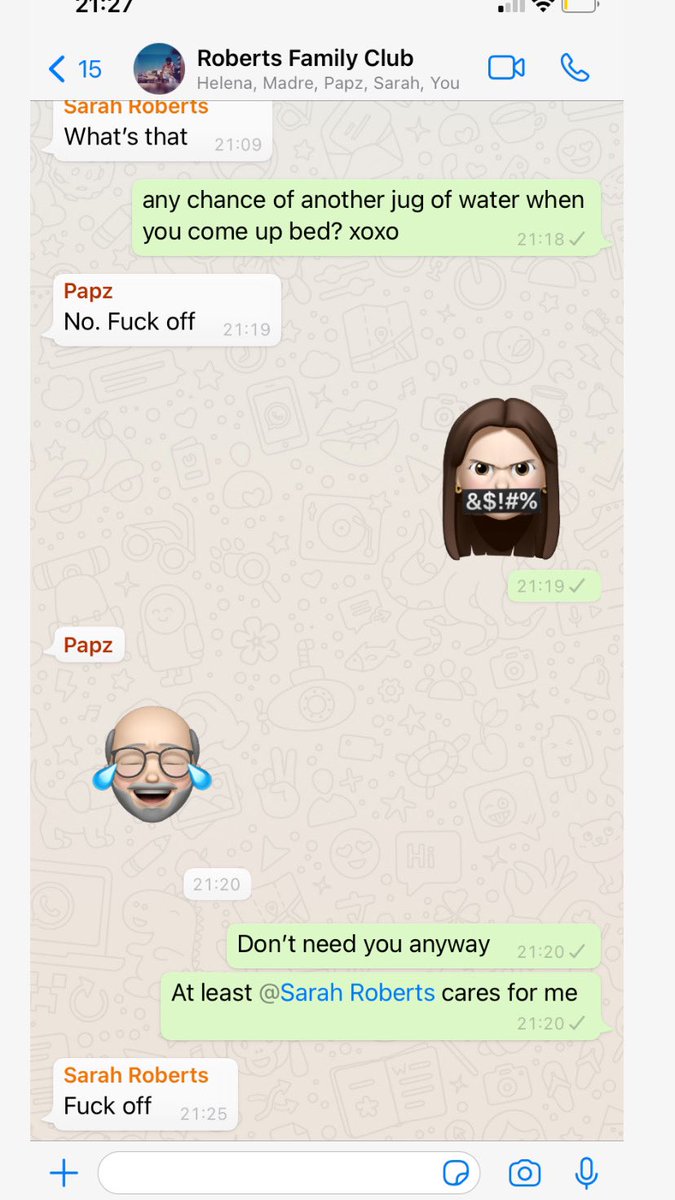 Day 5 of isolation. I haven’t had a drop of water in 12 hours. Send help.