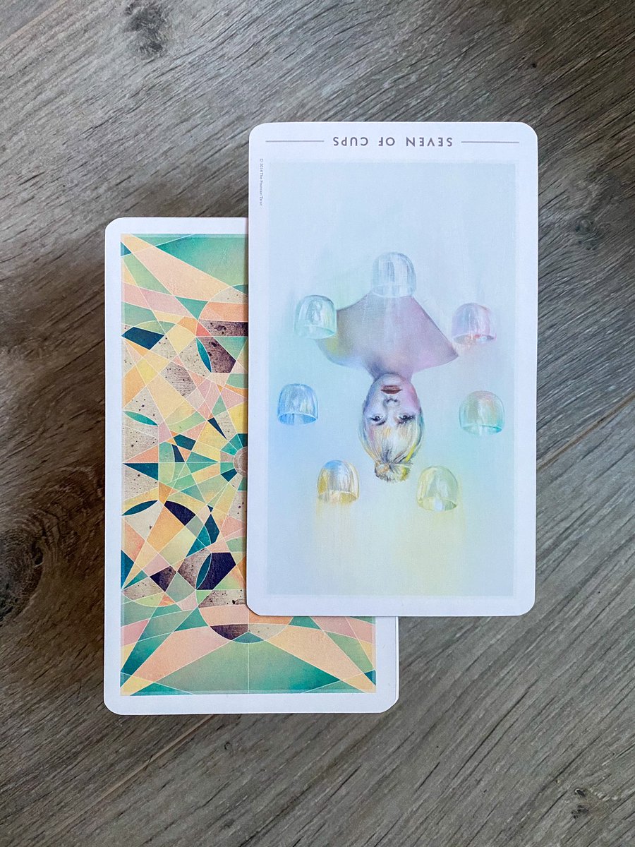 moonjournal_'s tweet photo. Today’s Card: Seven of Cups reversed. You studied and laid out all of your options and now it’s time to make a choice. Don’t let yourself become overwhelmed to the point where you cannot move forward. (1/2) https://t.co/Cu1OEoMqtF