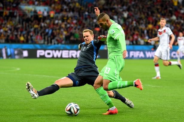 Germany vs Algeria.Not a fixture that normally jumps out at people, but this game brought Neuer’s full repertoire of skills, to the forefront.Neuer made countless dashes outside his goal, to sweep up attacks, using every body part he could.The sweeper keeper was born.