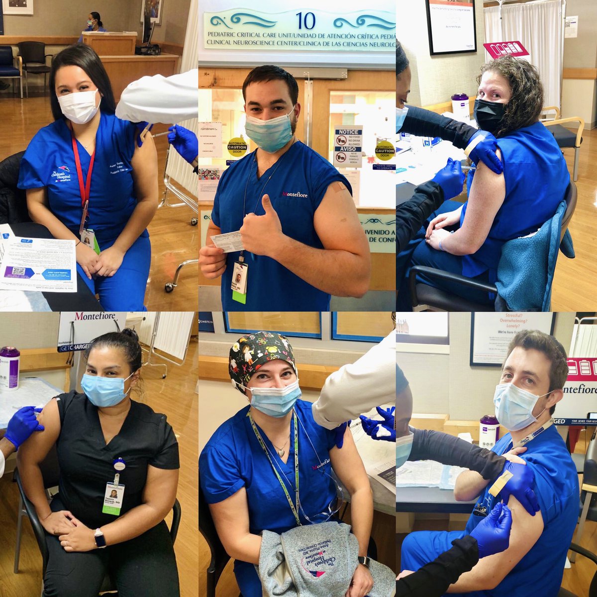 MontefiorePeds's tweet photo. Happy and proud to announce our #CHAM Pediatric Critical Care Medicine Fellows are all vaccinated!  Our #PCCM division has truly stepped up during this pandemic taking care of both critically ill children and adults with #Covid19 in the #PedsICU 👏🏼  Hope is here.

#MyCOVIDVax 💉 https://t.co/El1KGW2Ata